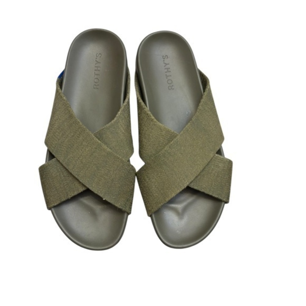 Rothy’s NEW weekend slides in green RARE 9